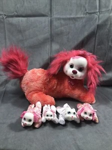 Puppy Surprise Lia with 4 Puppies Stuffed Animal Dog Plush Toy Pink - Picture 1 of 7