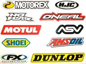 Motorcycle S3 Colour Laminated Swingarm Frame Stickers MX Sport 1 x sheet 0f 10 - Picture 1 of 1