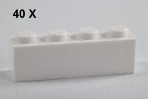 LEGO® White Brick 1 x 4 MOC parts 3010 - 40 pcs - Picture 1 of 8