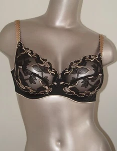 Soutien-gorge 95E (80E eu) à Armature MAISON LEJABY Geisha Noir - Picture 1 of 5