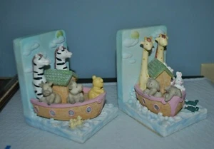 PAR DE SUJETALIBROS PARA NIÑOS BURTON & BURTON FIB NOAH'S ARCA ANIMALES barco guardería - Imagen 1 de 4