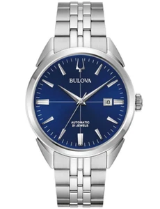 Bulova Automatic Men's Watch Blue Dial Date Indicator 96B425 - Picture 1 of 4