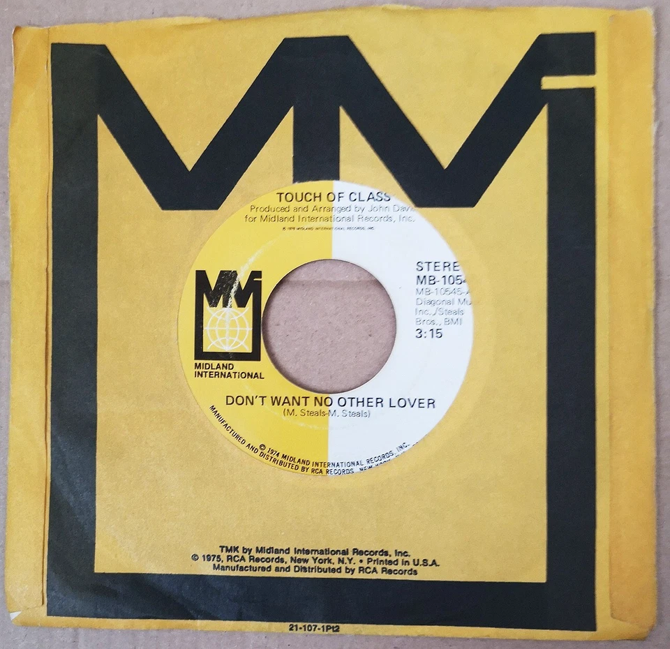 Touch Of Class - Don't Want No Other Lover / God Bless Me (1976) disco funk 7" - Bild 1 von 1