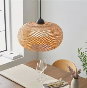 Natural Bamboo Ceiling Light, Decorative Nature Lamp and Wicker Pendant - Picture 1 of 10