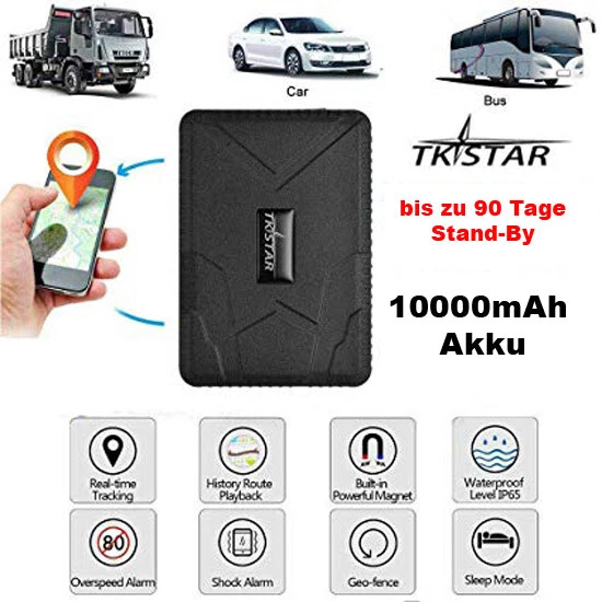 TKSTAR TK915 GPS Tracker Peilsender wasserdicht Auto 10000mah Akku Magnet Halt