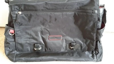 Сумка для подгузников EDDIE BAUER черная/красная с карманами ручная кладь сумка с короткими ручками детская б/у в отличном состоянии - Изображение 1 из 4