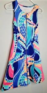 Vestido Lilly Pulitzer XXS Multicolor Ocean Jewels Sally Scuba Fit & Acampanado Cremallera - Imagen 1 de 6