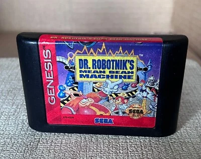 Dr. Robotnik's Mean Bean Machine (Sega Genesis, 1993) Game Cartridge Tested - Image 1 of 4