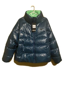 NIKE SPORTWEAR Womens Down-Fill Puffer Jacket Blue Green NWT CU5813-010 Sz XXL - Picture 1 of 5