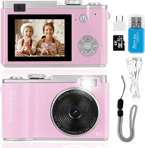 Videocámara digital DINGBLUE 1080P cámaras duales delanteras y traseras con LCD de 2,7" - Imagen 1 de 8