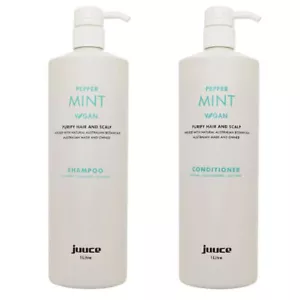 Juuce Peppermint Shampoo and Conditioner 1 Litre Pepper mint Duo Vegan Friendly - Picture 1 of 2