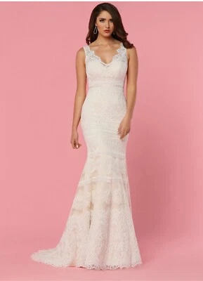 DaVinci Bridal Wedding Dress NWT - Sleeveless Mermaid Ivory Lace Low Back - Image 1 of 4