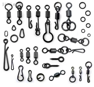 Pinza terminale carpa girevoli clip anelli rig collegamenti anelli passanti cambio rapido HLS tackle - Foto 1 di 43