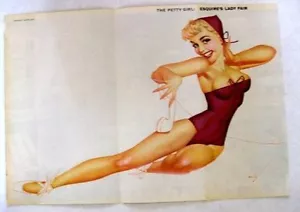 1950s Esquire Magazine Centerfold Pinup The Petty Girl Blond on Phone - Picture 1 of 1