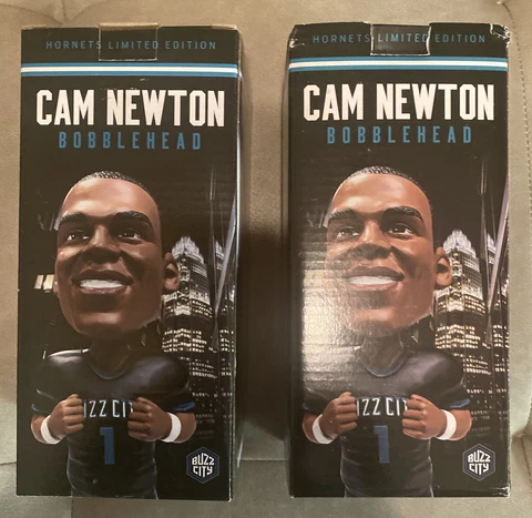 2x Cam Newton Carolina Panthers Exclusive Dab Bobblehead NFL BLACK Buzz City 1 Cover