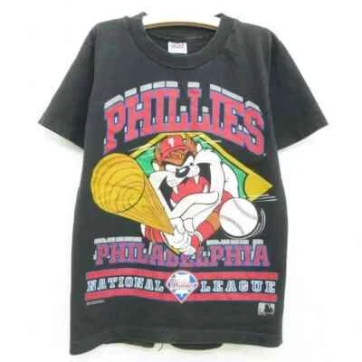 Philadelphia Phillies MLB Baseball Looney Tunes black  shirt AN44166 - Image 1 of 2