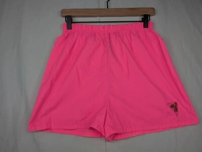 Vintage 80’s 90's Obvious Pink Nylon Running Shorts Made In USA - Image 1 of 4