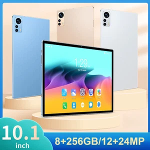 New V60 Tablet PC Android 12 10.1'' 8+256GB 12+24MP 8000mAh Wifi Dual Camera - Picture 1 of 20