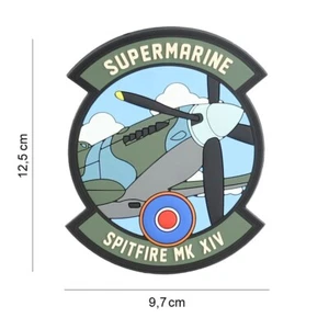 Morale Patch 3D PVC  RAF SPITFIRE SUPERMARINE MK XIV Hook and Loop - Picture 1 of 5