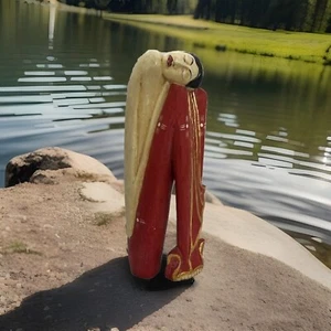 Holz geschnitzte schlafende Knie hoch indonesische Statue 12" hoch - Bild 1 von 5