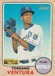 2017 TOPPS HERITAGE YORDANO VENTURA P ROYALS #307 - Picture 1 of 1