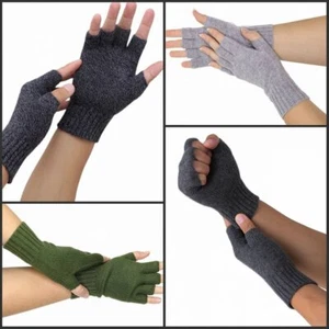 Herr Kaschmir Halbfinger kurzfinger-handschuhe Fingerlinge-Handschuhe Pulswärmer - Bild 1 von 14
