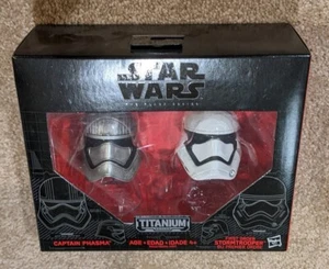 Star Wars the Black Series Titanium 14 Captain Phasma & Stormtrooper Helmet MISB - Picture 1 of 6