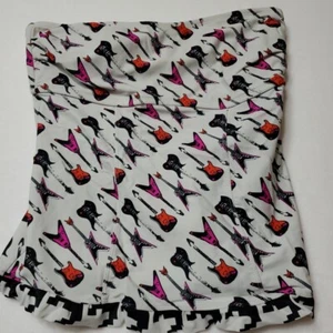 Joe Boxer Strapless Swim Top Girls Size Large 12/14 Electric Guitar Print Si - Picture 1 of 10