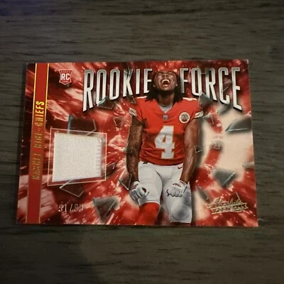 2023 Panini Absolute Football Rashee Rice RC 91/99 Patch Rookie Force Chiefs - Image 1 of 4