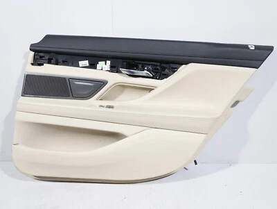 OEM BMW 750I G12 2016-2022 PANEL DE MOLDURA PUERTA INTERIOR TRASERA DERECHA CANBERRA BEIGE NAPPA Foto 1 de 4