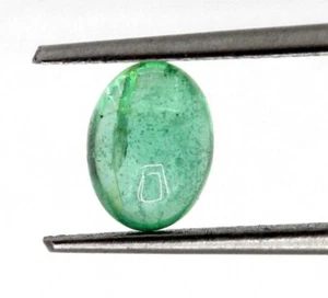 0.87 Ct Natural Emerald Loose Gemstone Green Color Zambia Cabochon - Picture 1 of 7