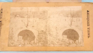 HOOSAC TUNNEL MA Stereoview PHOTO Card - Picture 1 of 4