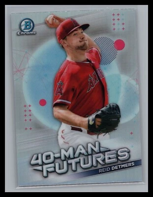 2021 Bowman Chrome #FMF-9 Reid Detmers 40-MAN FUTURES Insert Los Angeles Angels - Image 1 of 2