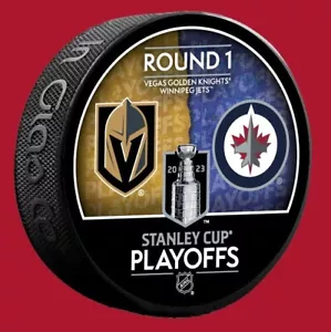 2023 STANLEY CUP PLAYOFFS DISCO VEGAS CABALLEROS DORADOS WINNIPEG JETS NHL RONDA 1 - Imagen 1 de 3