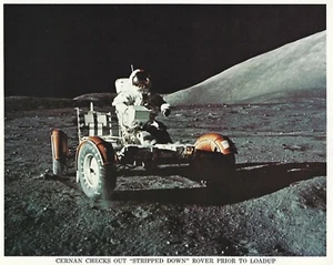 ORIGINAL NASA GENE CERNAN APOLLO 17 MONDROVER LITHOGRAPHIE - Bild 1 von 2