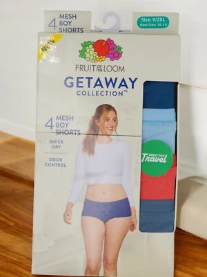 Roupa íntima feminina Fruit of the Loom 2XL malha escapada masculina pacote com 4 tamanho 9 - Imagem 1 de 2