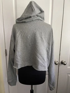NWT Wild Fable Women's Heather Gray Cropped Hoodie Pullover Size XXL - Picture 1 of 6