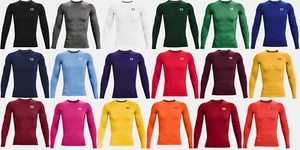 Under Armour Men's UA Compression Long Sleeve HeatGear T-Shirt Sonic Workout Tee - Picture 1 of 49