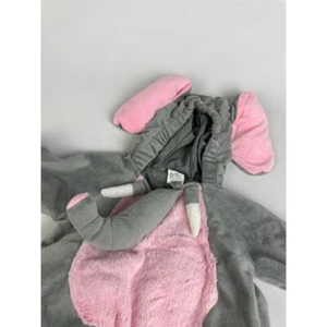 Target 0 - 6 Months Infant Elephant Outfit Gray Pink Stripes Footies READ - Picture 1 of 6