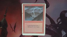 1X Lightning Bolt Revised Edition SEE PICTURES MISCUT MTG CARD
