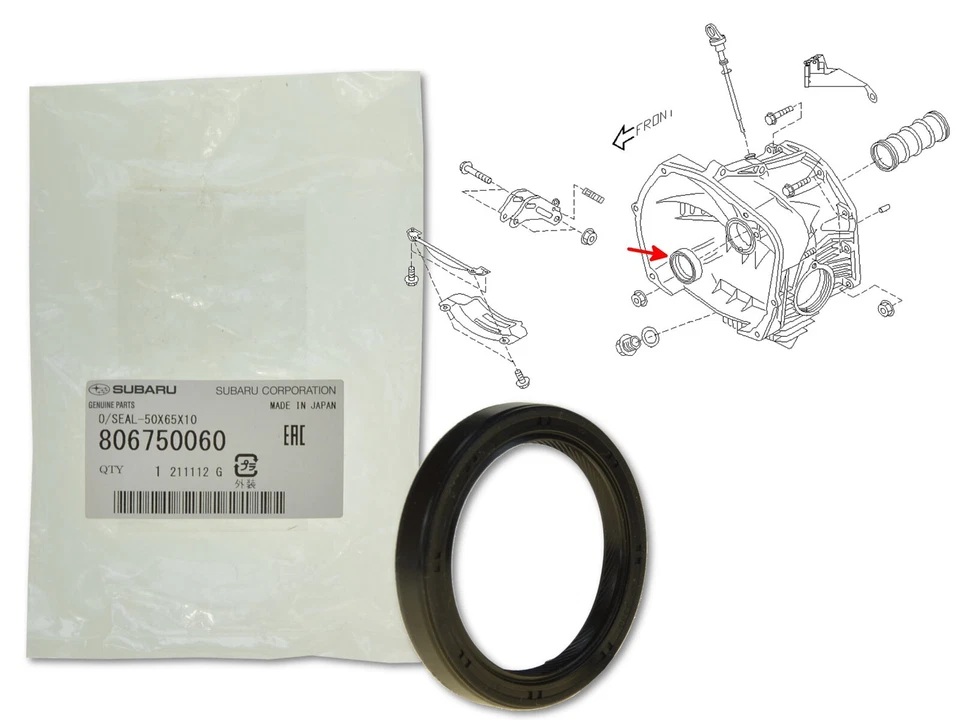 Oil Seal Manual Transmission Input Shaft 806750060 OE for Subaru Forester Legacy - Image 1 of 1