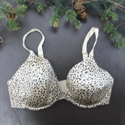 Playtex Bra 42DD Leopard Print Padded Underwire Adjustable Clasp Back - Image 1 of 4