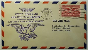 1949 6c Airmail First Regular Helicopter Flight Alexandria Bicentennial SC UC40 - Picture 1 of 2