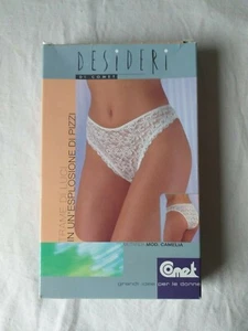 Sexy bragas de encaje Comet Desideri CAMELIA negras o blancas cintura 32"- 36" - Imagen 1 de 4