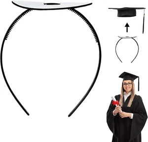 Graduation Cap Headband, Anti-Fall Hairband for Graduation Cap, Fixed Grad Cap H - Picture 1 of 12