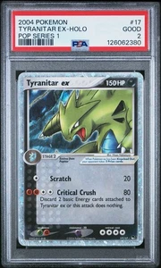 PSA 2 Tyranitar EX Holo #17/17 Pop Series 1 2004 Pokemon Good - Picture 1 of 2