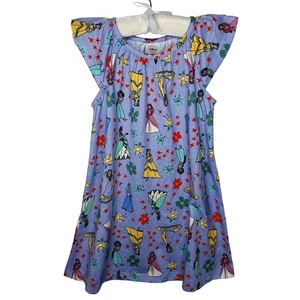Hanna Andersson Disney Princess Nightgown Girls 4 100cm Short Sleeve Pajamas - Picture 1 of 9