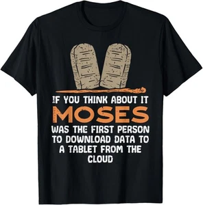 If You Think About It Moses Religious Christian Men Women T-Shirt Hoodie - Picture 1 of 17