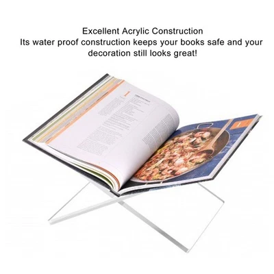 Acryl Buch Halter Offenen Buch Zeitschriften Display-ständer Für Café Hause - Bild 1 von 4