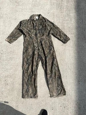 Vintage Mossy Oak Hunting Coveralls Mens Large Reg Treestand Camo USA Outdoor - Image 1 of 4